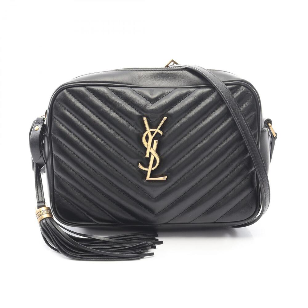 Saint Laurent Paris LOU Shoulder Bag Leather Black